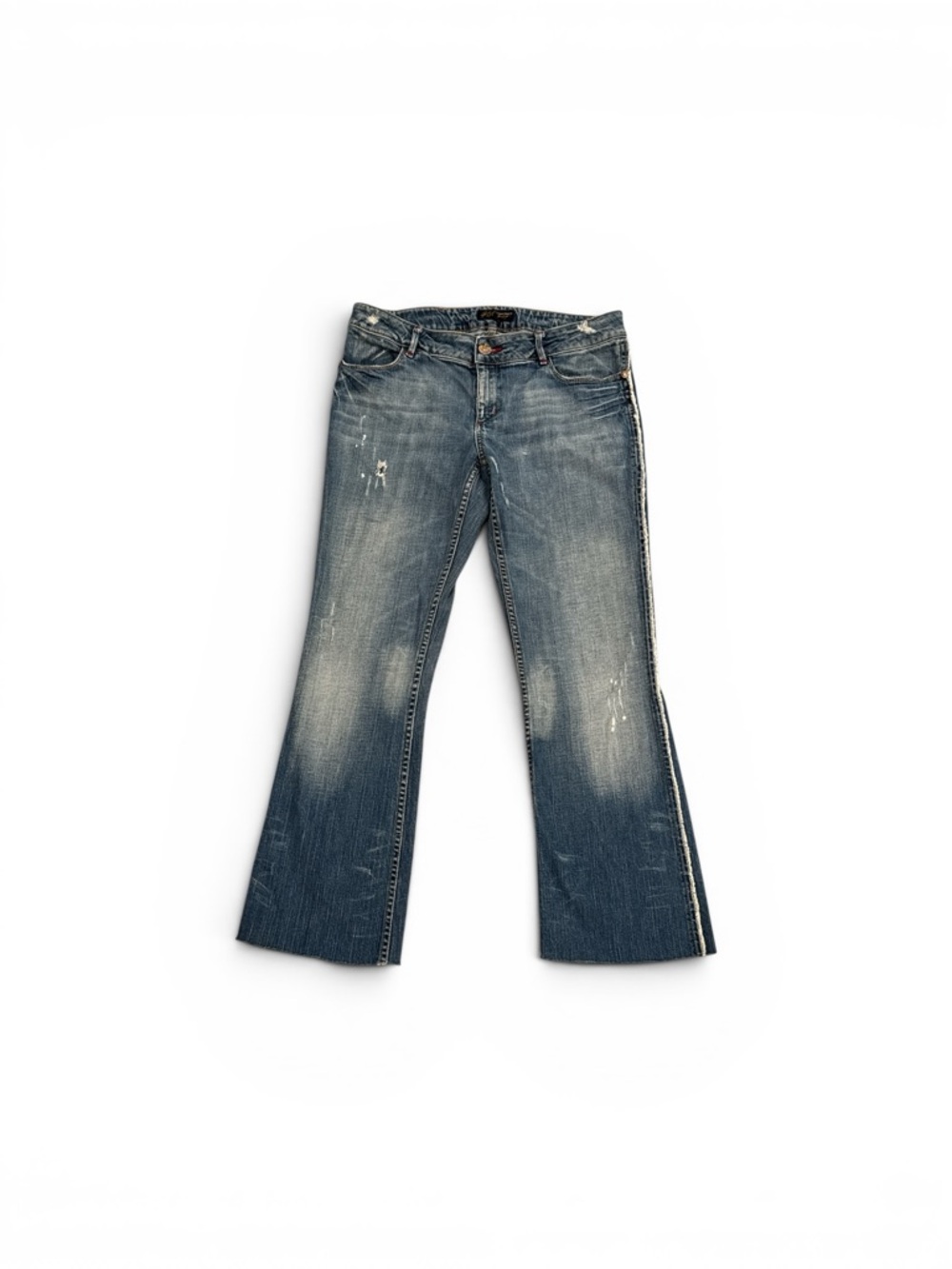 Vintage JBL Blue Faded Flare Distressed Jeans